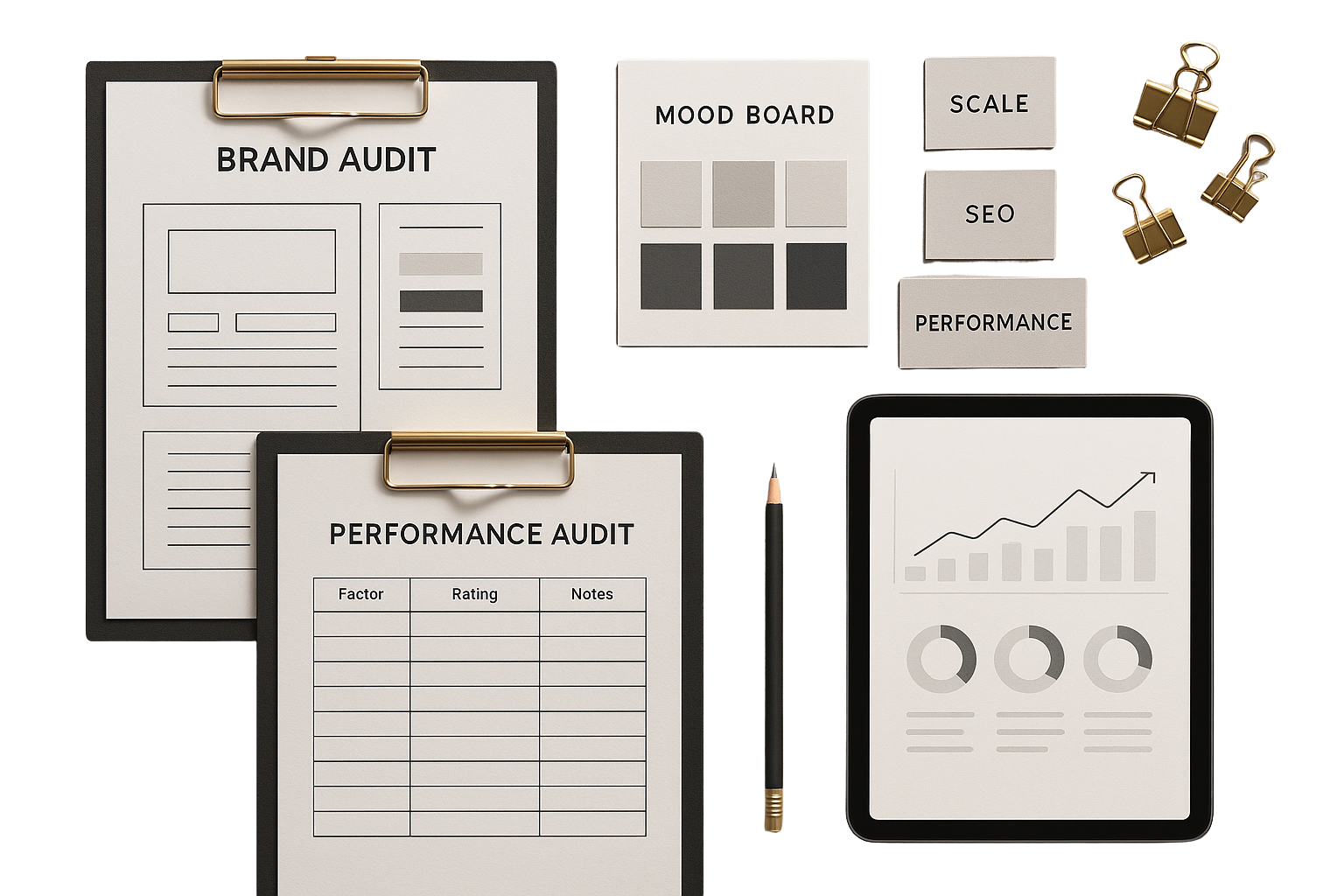 20250819 1247 organized desk audit scene simple compose 01k30jy4hce2b9gpc5vnxm8yqh