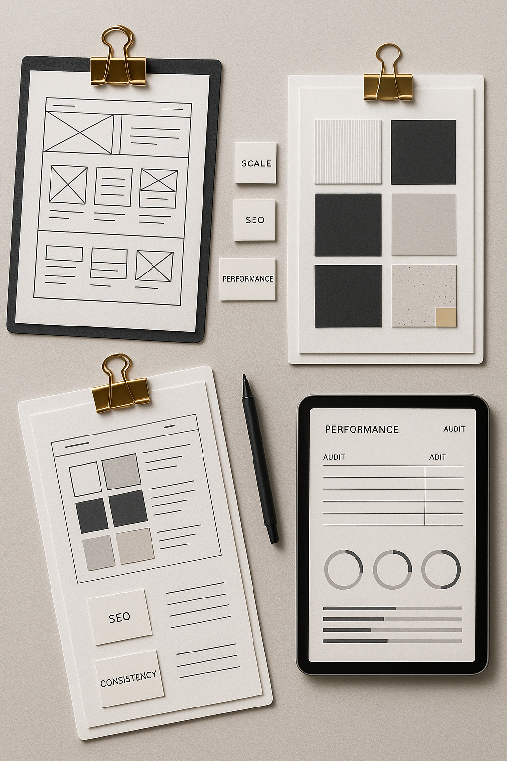 20250819 1256 organized desk audit scene simple compose 01k30kd70cfrnv81p3h9s9k28b